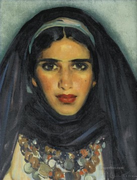 アラブ Painting - ジューン・マロケーヌの肖像 ホセ・クルス・エレーラ ジャンル アラベール